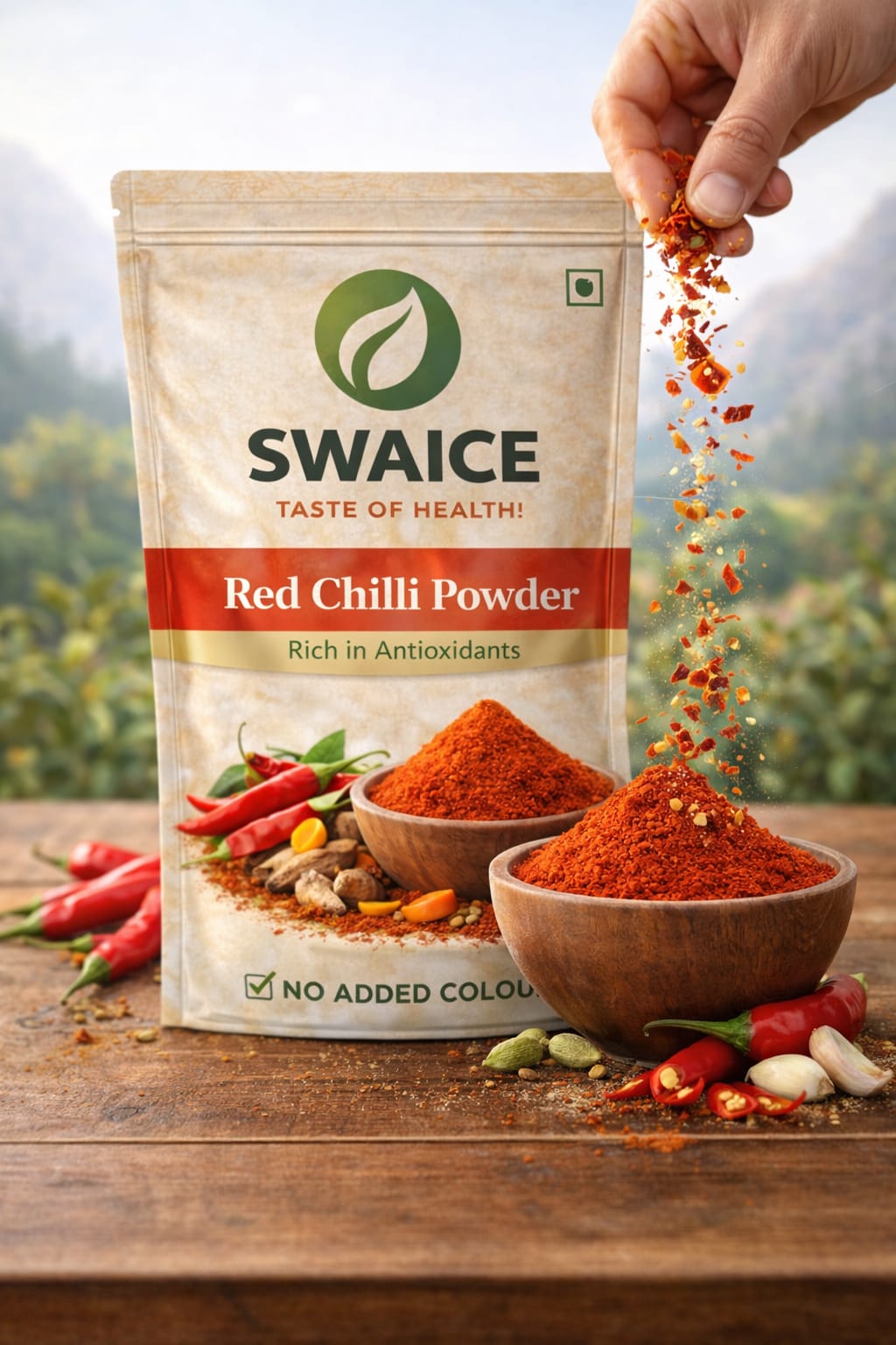 Swaice Red Chilli Powder packaging